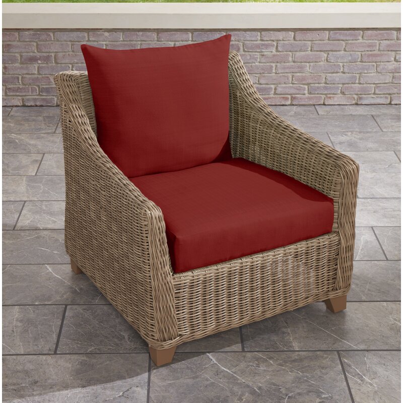 Bay Isle Home Solid Deep Seat Indoor/Outdoor Lounge Chair Cushion